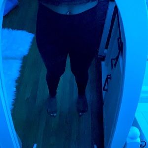 Black leather leggings